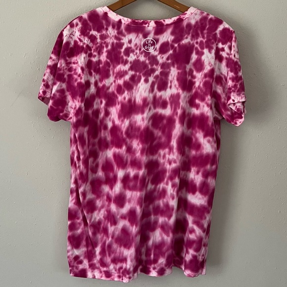 Life Is Good Crusher Tee Short Sleeve “Super Mom” Pink Tie Dye Size Large - Picture 8 of 10
